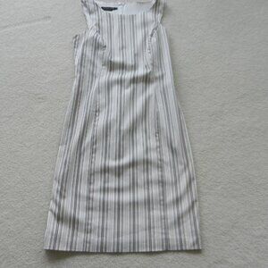 Designer Adrienne Vittadini, women's sleeveless striped dress, size 4